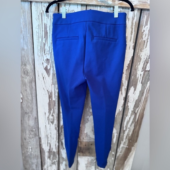 Anthropologie Blue The Essential Slim Knit Ankle Zip Trouser Pants Size 4 - Picture 6 of 7